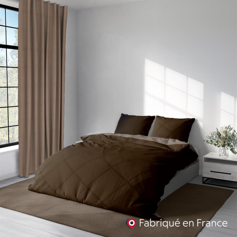 Rideau Dolly coloris Taupe chambre