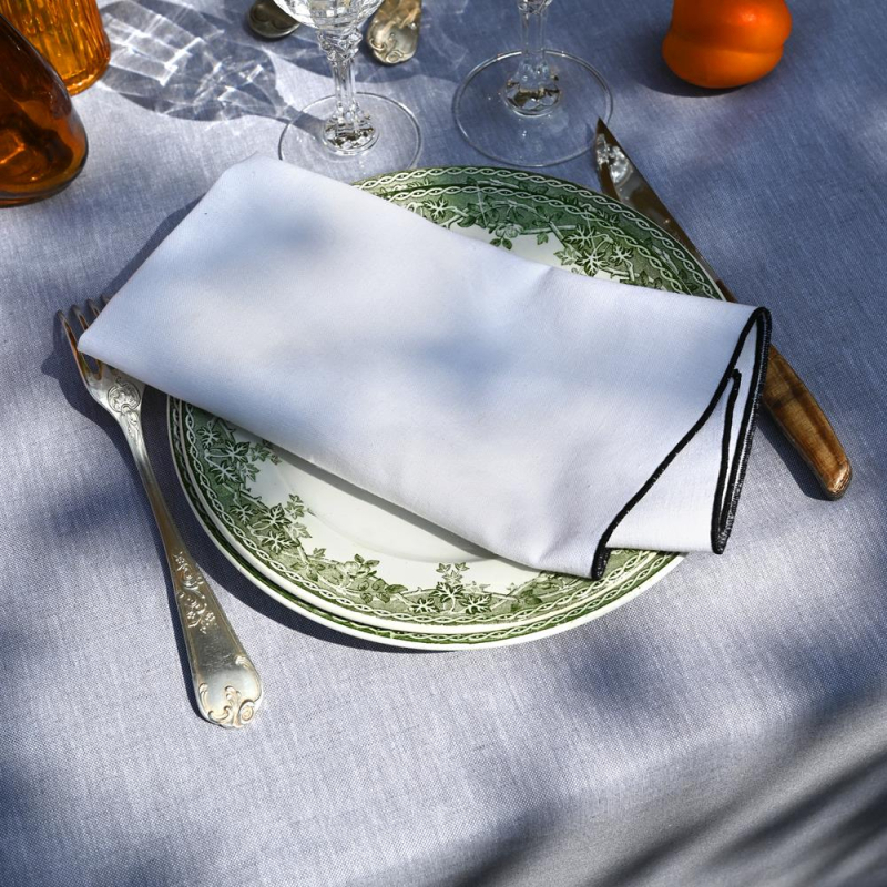 Lot de 2 serviettes de table en lin VENTOUX 45x45 cm zoom