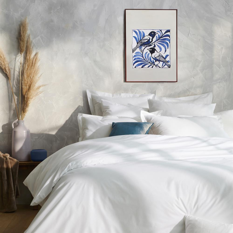 Housse de couette Hemera blanche 200x200 Housse de couette Hemera blanche 200x200