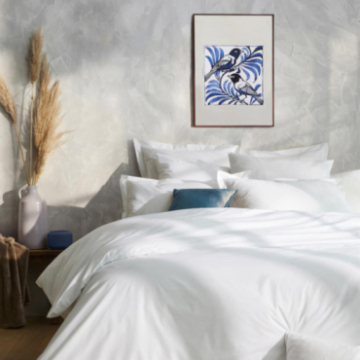 Housse de couette Hemera blanche 200x200 Housse de couette Hemera blanche 200x200