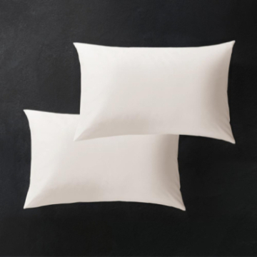 2 taies d'oreiller Hestia en satin de coton uni sable 50x75 cm 2 taies d'oreiller Hestia en satin de coton uni sable 50x75 cm