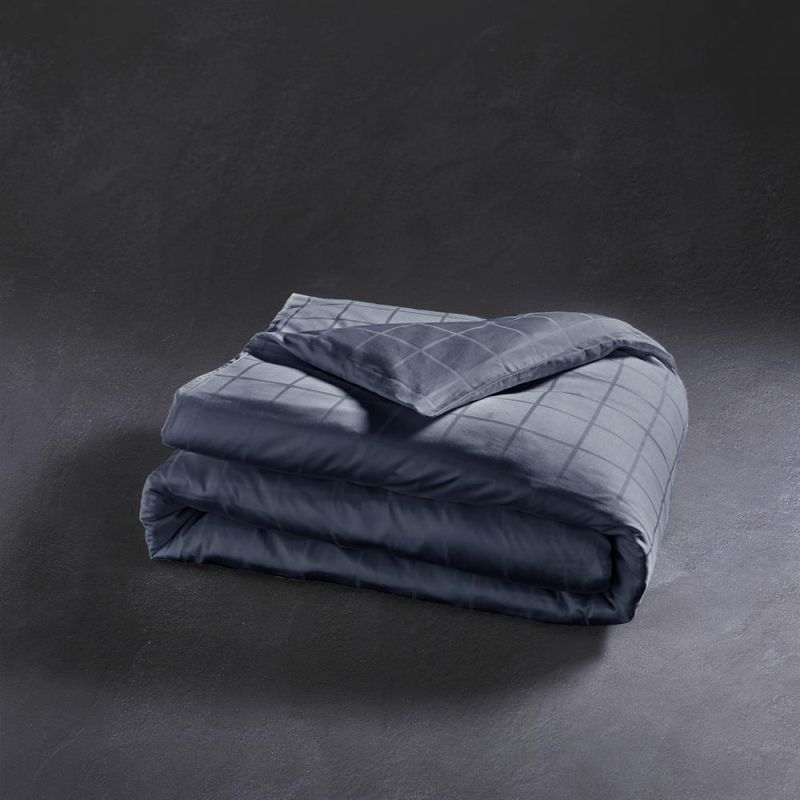 Housse de couette satin callista indigo 140x200 cm Housse de couette satin callista indigo 140x200 cm