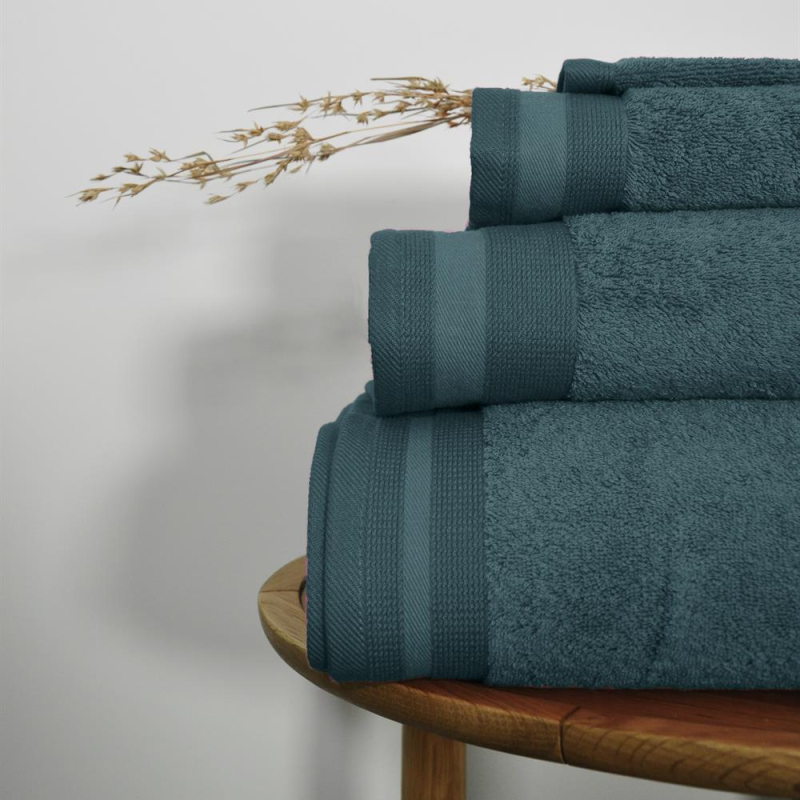 Drap de bain 70x140 cm couleur indigo PENELOPE zoom Drap de bain 70x140 cm couleur indigo PENELOPE zoom