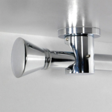 Tringle tube embout rond chrome Jaen Tringle tube embout rond chrome Jaen