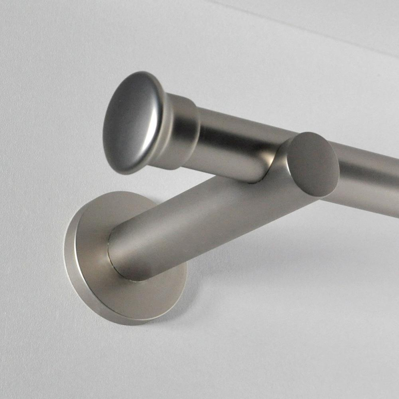 Tringle tube embout rond Nickel mat Bouchon Tringle tube embout rond Nickel mat Bouchon