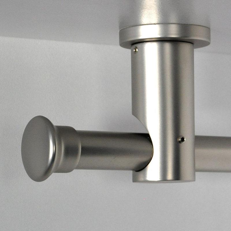 Tringle tube embout rond Nickel mat Bouchon Tringle tube embout rond Nickel mat Bouchon
