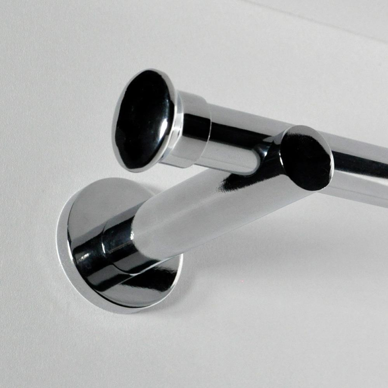Tringle tube embout rond Chrome Bouchon Tringle tube embout rond Chrome Bouchon