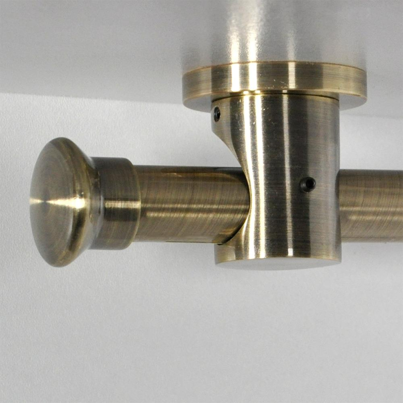 Tringle tube embout rond Bronze Vieilli Bouchon Tringle tube embout rond Bronze Vieilli Bouchon