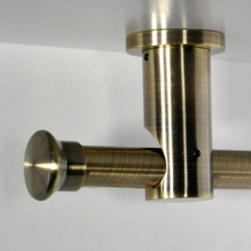 Tringle tube embout rond Bronze Vieilli Bouchon Tringle tube embout rond Bronze Vieilli Bouchon