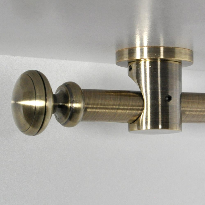 Tringle tube embout rond Bronze Vieilli Regency Tringle tube embout rond Bronze Vieilli Regency
