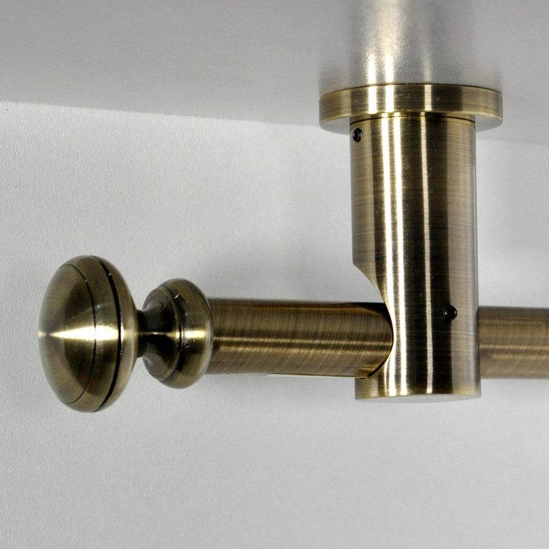 Tringle tube embout rond Bronze Vieilli Regency Tringle tube embout rond Bronze Vieilli Regency