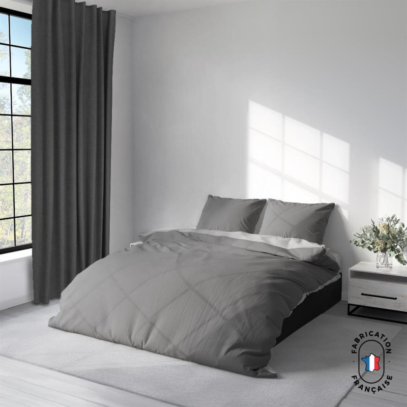 Rideau Dolly coloris Anthracite chambre Rideau Dolly coloris Anthracite chambre