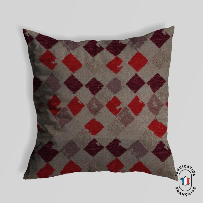 Coussin rectangle Détroit coloris Grenadine Coussin rectangle Détroit coloris Grenadine