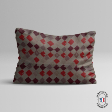 Coussin carré Détroit coloris Grenadine Coussin carré Détroit coloris Grenadine