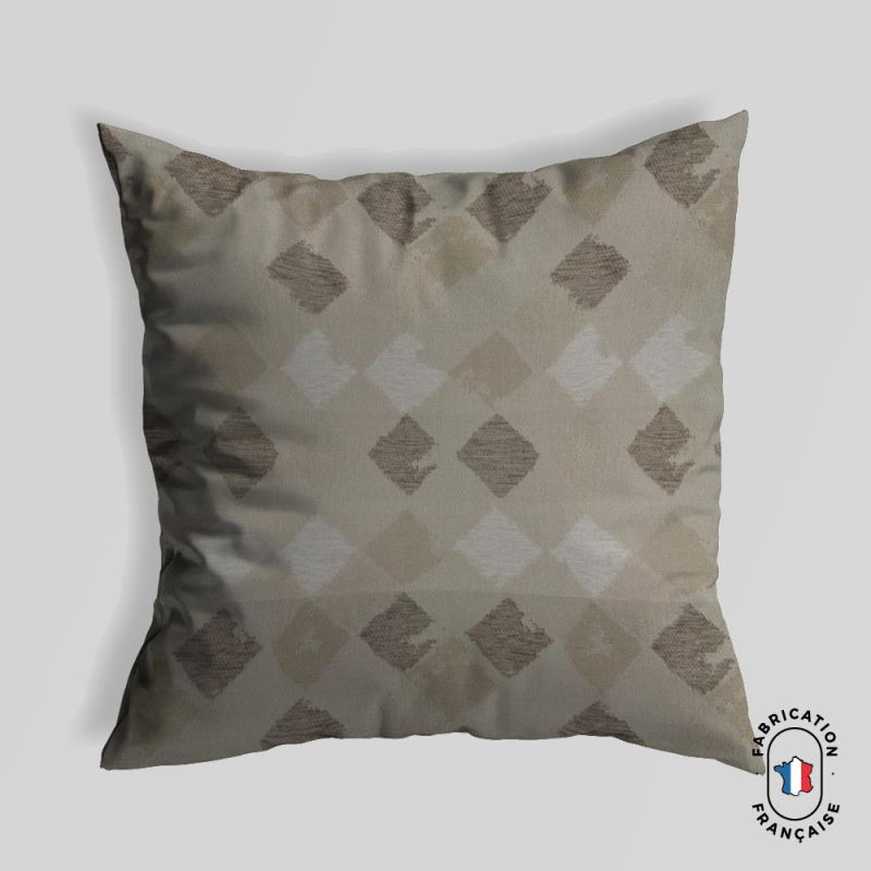 Coussin carré Détroit coloris Galet Coussin carré Détroit coloris Galet