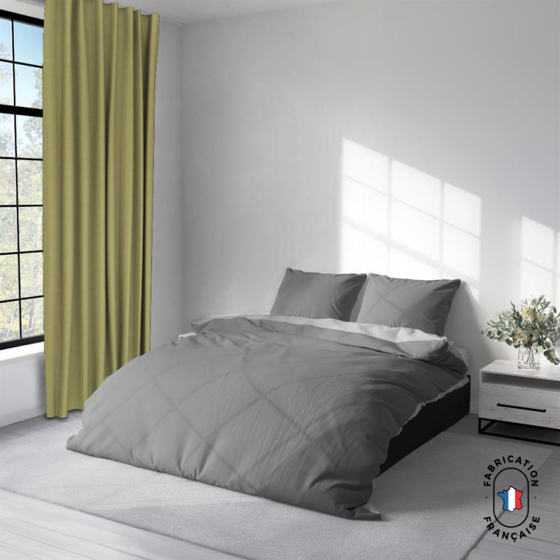 Rideau chevron sur-mesure Dôme coloris Lime Rideau chevron sur-mesure Dôme coloris Lime