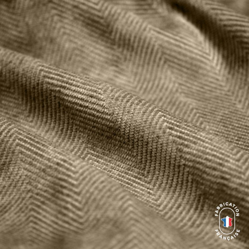 Tissu chevron Dôme Noisette Tissu chevron Dôme Noisette