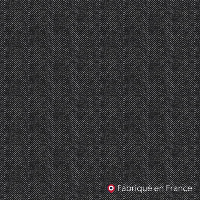 Tissu chevron Dôme Onyx Tissu chevron Dôme Onyx