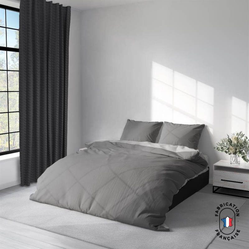 Rideau chevron sur-mesure Dôme coloris Onyx Rideau chevron sur-mesure Dôme coloris Onyx