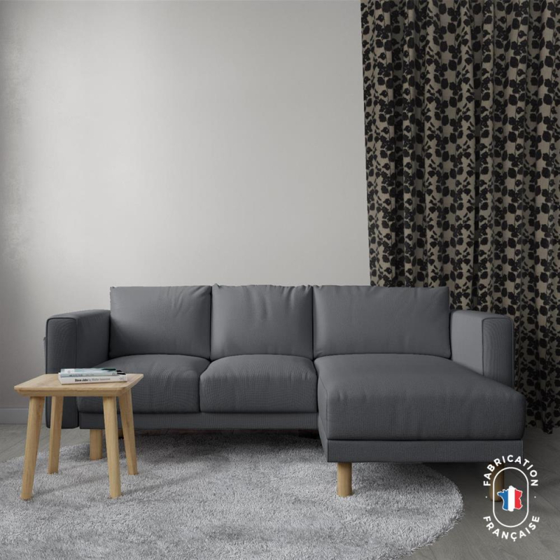 Rideau sur-mesure végétal Flâner coloris Onyx Rideau sur-mesure végétal Flâner coloris Onyx
