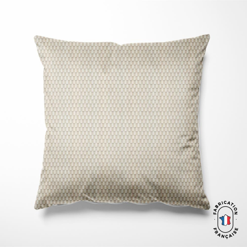 Coussin en velours chenillé à carreaux Coussin en velours chenillé à carreaux