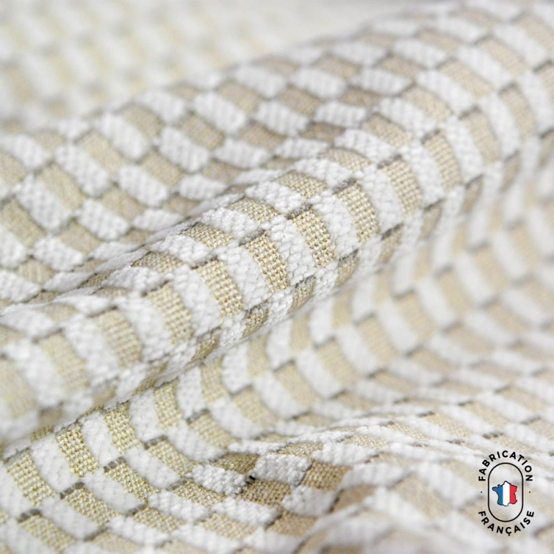 Coussin en velours chenillé à carreaux Coussin en velours chenillé à carreaux