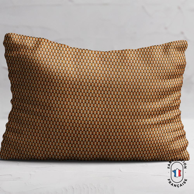 Coussin en velours chenillé à carreaux Coussin en velours chenillé à carreaux