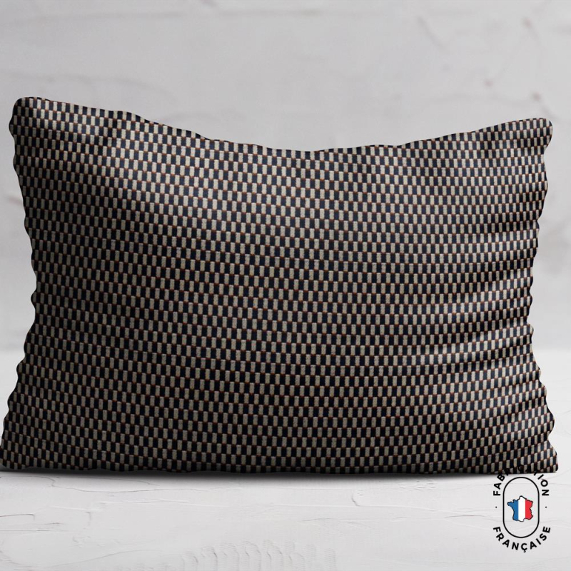 Coussin en velours chenillé à carreaux Coussin en velours chenillé à carreaux