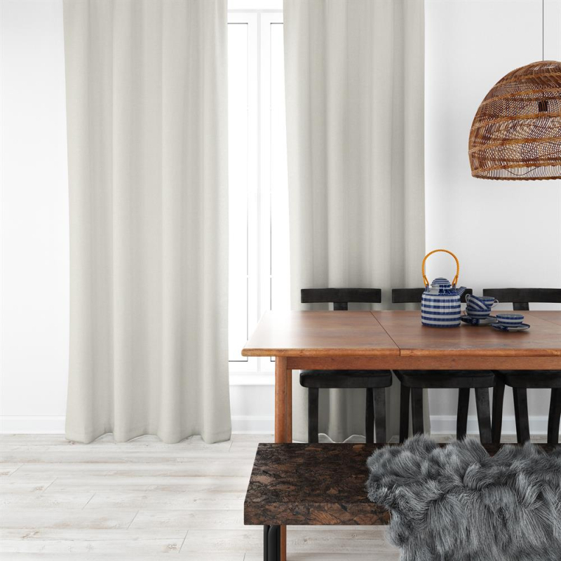 Rideau CAIPI en jacquard faux uni coloris Coquillage Rideau CAIPI en jacquard faux uni coloris Coquillage