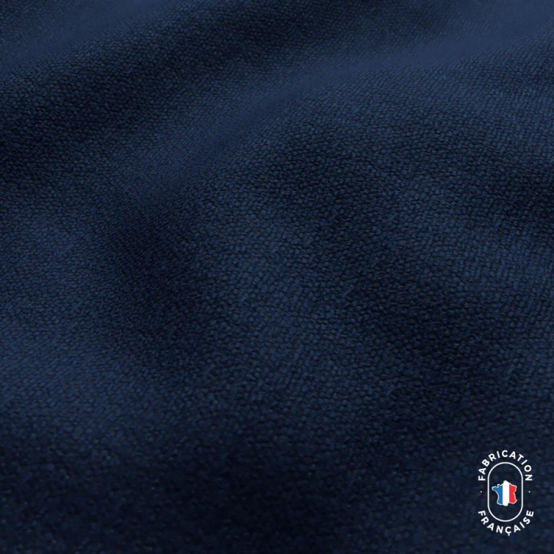 Zoom matière tissu SALINE NC petite bouclette coloris Marine Zoom matière tissu SALINE NC petite bouclette coloris Marine