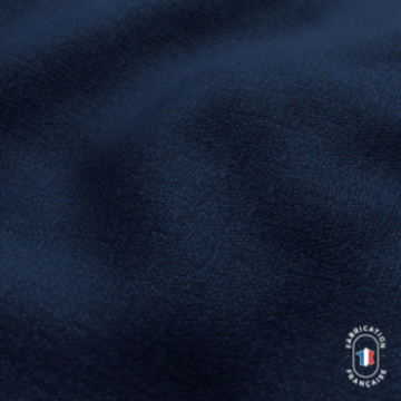 Zoom matière tissu SALINE NC petite bouclette coloris Marine Zoom matière tissu SALINE NC petite bouclette coloris Marine
