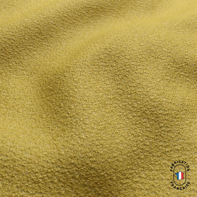 Zoom matière tissu GARRIGUE à bouclettes coloris Mimosa Zoom matière tissu GARRIGUE à bouclettes coloris Mimosa