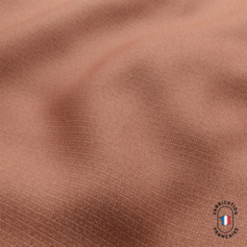 Zoom matière tissu COCO effet lin chiné coloris Terra Zoom matière tissu COCO effet lin chiné coloris Terra