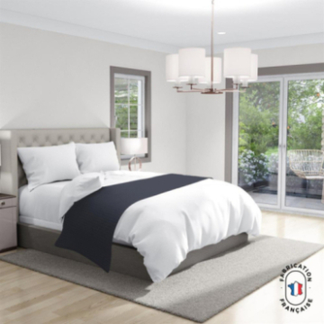 Chemin de lit Calvin coloris Anthracite Chemin de lit Calvin coloris Anthracite