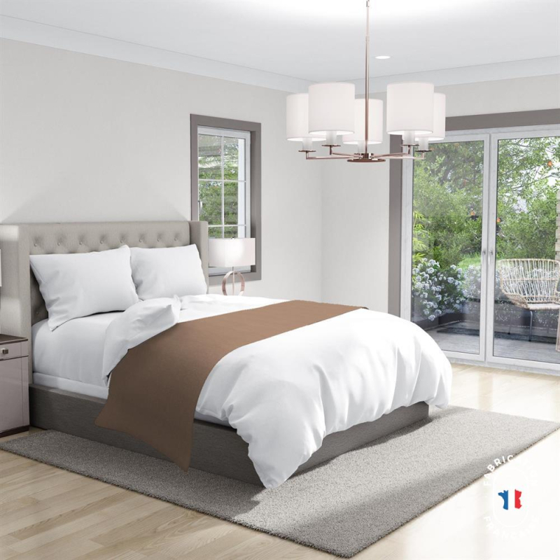 Chemin de lit Dolly coloris Taupe Chemin de lit Dolly coloris Taupe