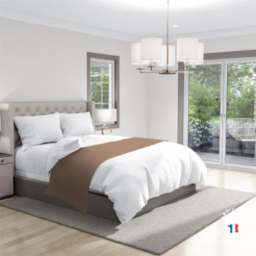 Chemin de lit Dolly coloris Taupe Chemin de lit Dolly coloris Taupe