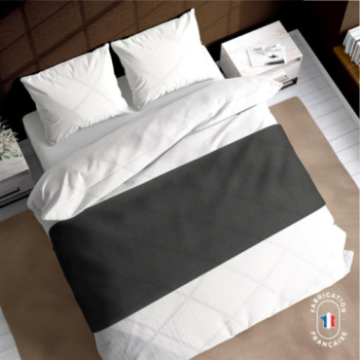 Chemin de lit Dolly coloris Ardoise zoom Chemin de lit Dolly coloris Ardoise zoom