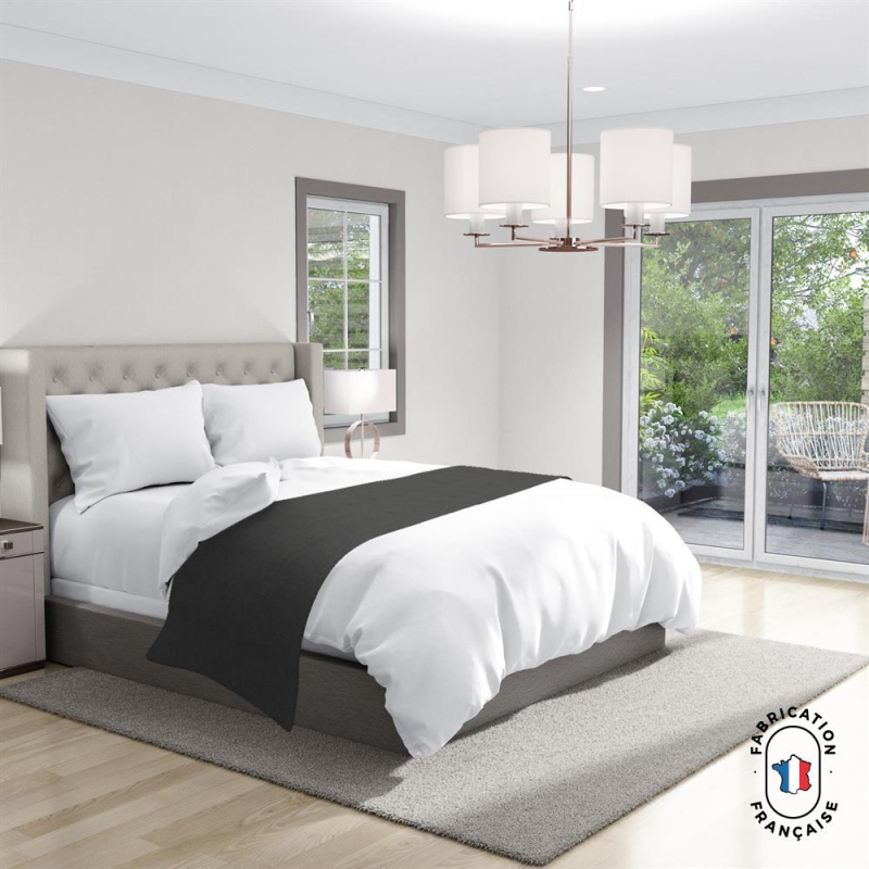 Chemin de lit Dolly coloris Ardoise Chemin de lit Dolly coloris Ardoise