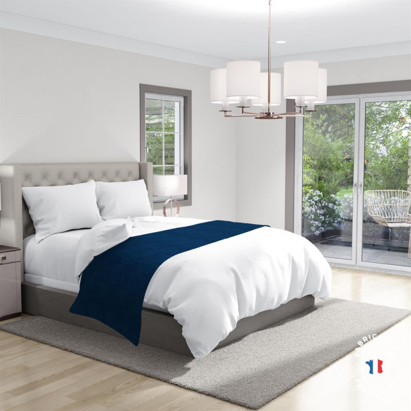 Chemin de lit Elvis coloris Marine Chemin de lit Elvis coloris Marine