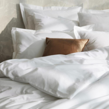 Parure percale blanche Sélène zoom Parure percale blanche Sélène zoom