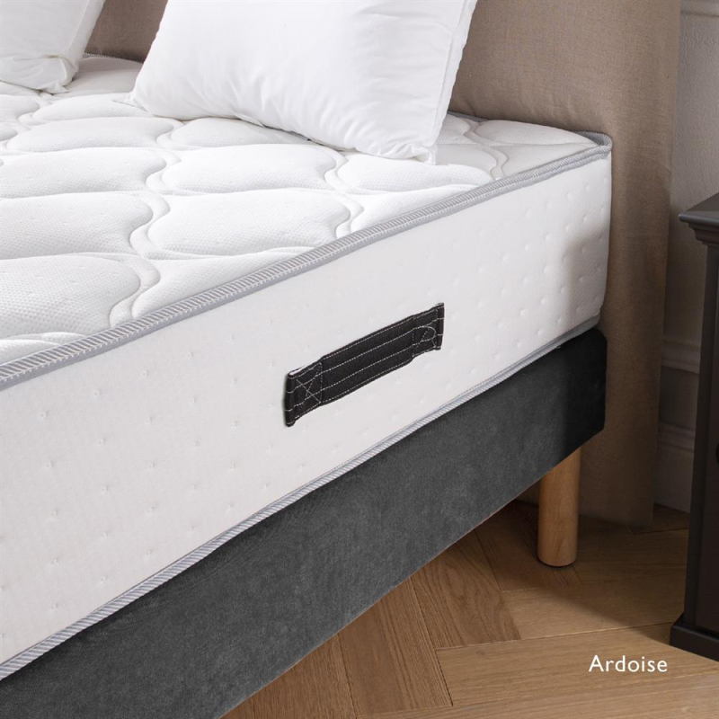 Sommier en velours couleur et pieds personnalisables Sommier en velours couleur et pieds personnalisables