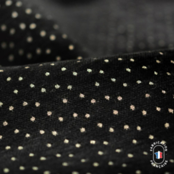 Tissu à pois Escale Onyx Tissu à pois Escale Onyx