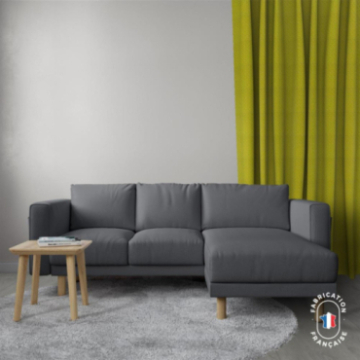 Rideau à pois sur-mesure Escale coloris Citron Rideau à pois sur-mesure Escale coloris Citron