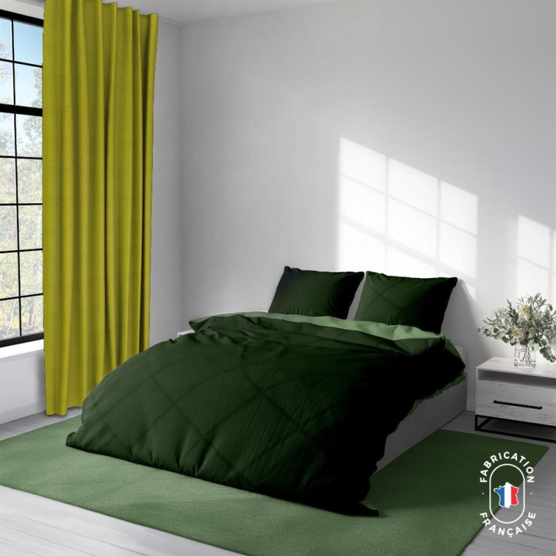 Rideau sur-mesure à pois Escale coloris Citron Rideau sur-mesure à pois Escale coloris Citron