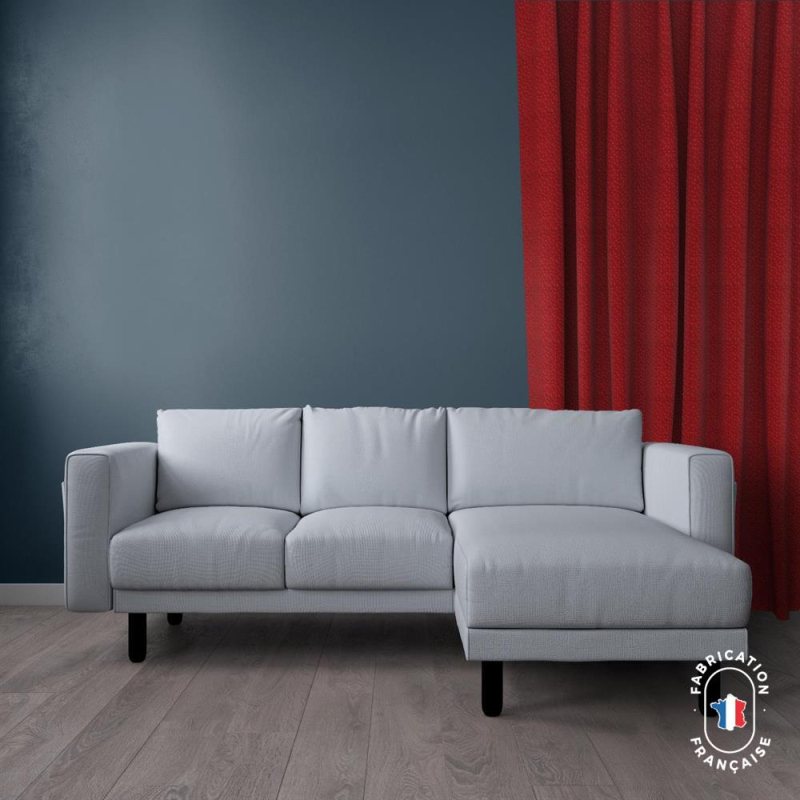 Rideau à pois sur-mesure Escale coloris Fraise Rideau à pois sur-mesure Escale coloris Fraise