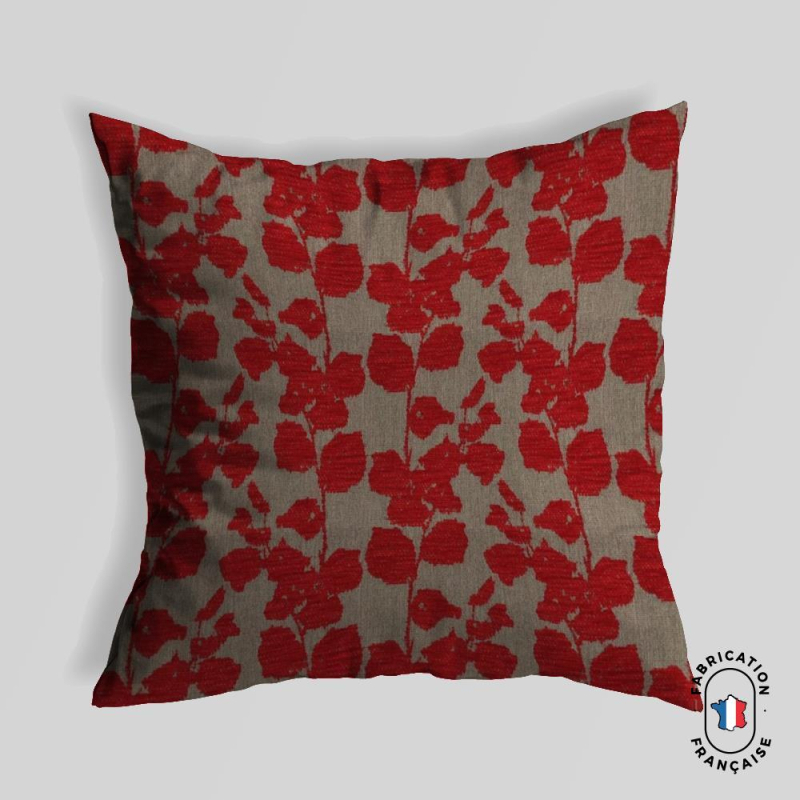 Coussin carré Flâner coloris Fraise Coussin carré Flâner coloris Fraise
