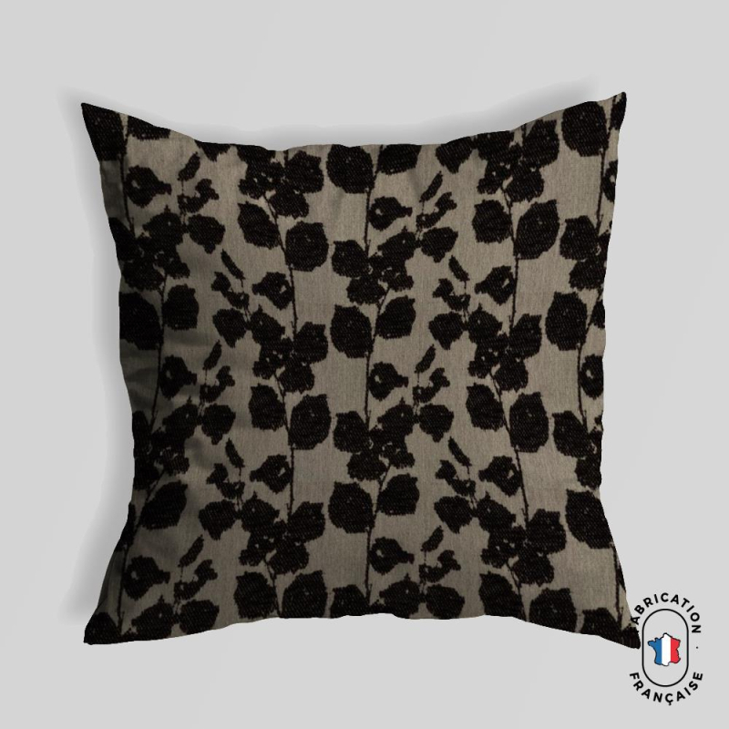Coussin carré Flâner coloris Café Coussin carré Flâner coloris Café