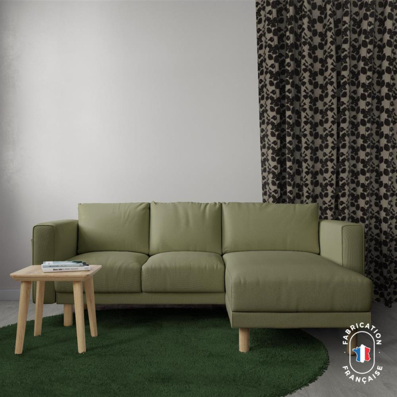 Rideau sur-mesure végétal Flâner coloris Café Rideau sur-mesure végétal Flâner coloris Café