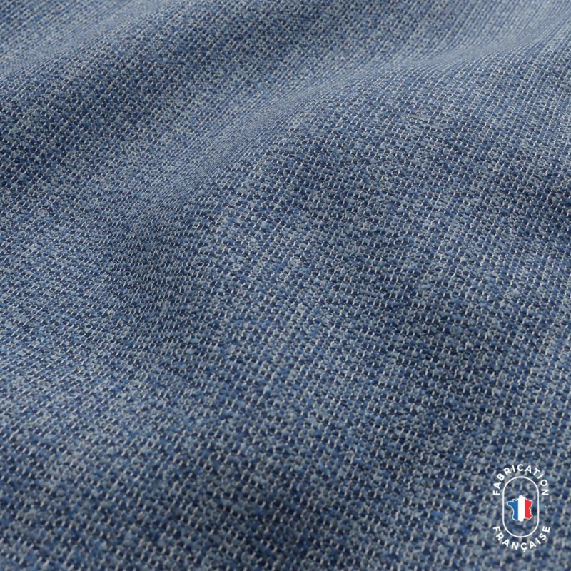 Zoom matière tissu MISTRAL petite bouclette coloris Horizon Zoom matière tissu MISTRAL petite bouclette coloris Horizon