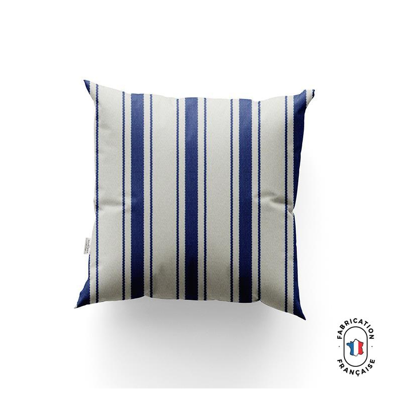 Coussin FARNIENTE à rayures coloris Outremer Coussin FARNIENTE à rayures coloris Outremer